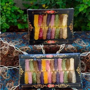 نی نیات گیاهی سینی کریستال بزرگ حدود ۴۰۰ گرم