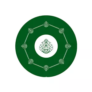 رومیزی گرد، مخمل، قطر 70، آسترکشی و قیطان دوزی، کد: TAC70-26