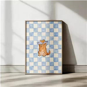 تابلو و فریم Blue Cat