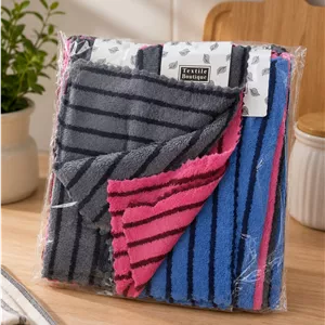 دستمال  30×30  راه راه پک ۳ عددی