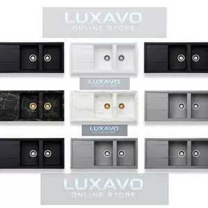 سینک گرانیتی لوکساو مدل دو لگن 115x50