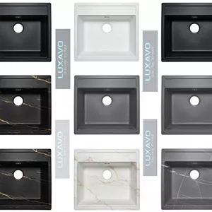 سینک ظرفشویی گرانیتی لوکساو توکار تک لگن 50x45 - تنوع رنگ بالا