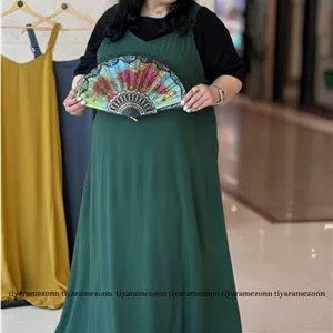 پیراهن  سایز بزرگ مدل  سگک دار ساحل کد 561