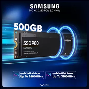اس اس دی اینترنال PCIe Gen3 x4 سامسونگ مدل 980 ظرفیت 500 گیگابایت