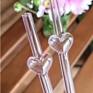 نی شیشه ای قلبی پیرکس LA_21