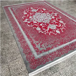فرش ماشینی کاشان طرح شکوفه فیلی ۵۰۰ شانه تراکم ۱۴۰۰ اقتصادی.