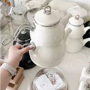 کتری قوری لعابی کاراجا وارداتی جنس ترک