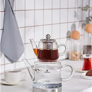 کتری و قوری شیشه‌ای کاراجا-ترکیه 🇹🇷 مدل Dora