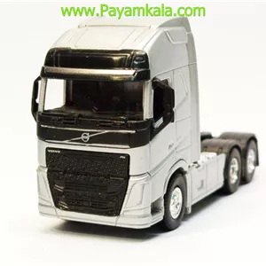 ماکت تریلی ولوو (VOLVO FH 1:64 WELLY) نقره ای