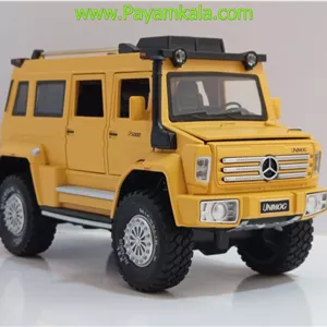 ماکت فلزی مرسدس بنز یونیماگ زرد (Mercedes-Benz Unimog U5000 1:24 XHO)