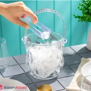 ظرف یخ اکرولیک به همراه انبر یخ