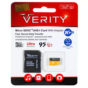 رم میکرو 16 گیگ وریتی Verity Micro U1 95MB/sخشاب