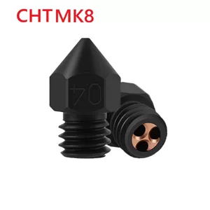 نازل فولادی سخت جریان بالا CHT MK8 قطر 1.0mm فیلامنت 1.75mm