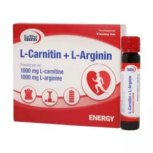 ویال خوراکی ال کارنتین ال آرژنین یوروویتال 6 عدد