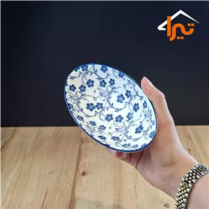 مزه خوری قایقی گل آبی پاشاهوم سایز 5/25 اینچ کد 1732