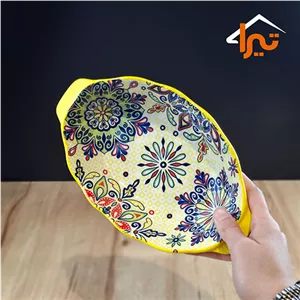 تابه بیضی مراکشی زرد سایز 9.5 اینچ (24 سانت) کد 5163