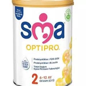 شیر خشک SMA ترکیه شماره 2 مناسب 6 تا 12 ماه مدل OPTIPRO