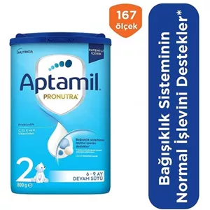 شیر خشک آپتامیل شماره 2 ترکیه 800گرم پرونوترا 6تا9 ماه