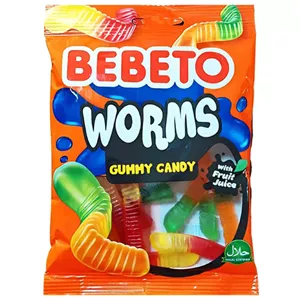پاستیل ببتو کرمهای رنگی Bebeto Worms