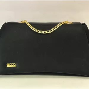 کیف مجلسی زنانه اکو (ECCO) مدل کتابی زنجیردار جنس مخمل رنگ مشکی