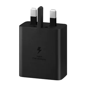 شارژر 45 وات سامسونگ مدلT4511 Low Standbyآداپتور Super Fast Charging  اصلی گارانتی سلامت فیزیکی کالا  مهلت تست 7 روزه مشکی