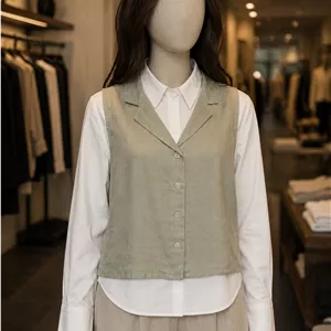 ست شومیز نخی و وست لینن زنانه H&M کد۰۵۷