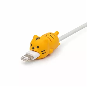 محافظ کابل شارژ عروسکی مدل کابل بایت (Cable Bite) طرح ببر نارنجی