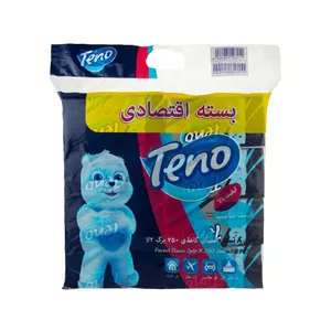 دستمال کاغذی 250 برگ تنو بسته 8 عددی