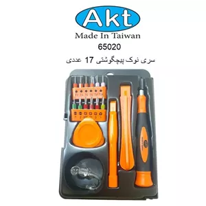 سری 17 عددی نوک پیچ گوشتی موبایلی AKT مدل 65020