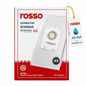 پاکت جاروبرقی روسو 5 لایه مناسب اسنوا و دوو بسته 4 عددی (ROSSO)