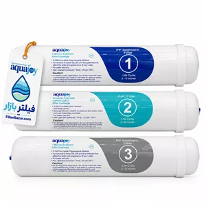 پک فیلتر سه مرحله‌ای دستگاه تصفیه آب آکواجوی مدل In-Line LP اینلاین (aquajoy)