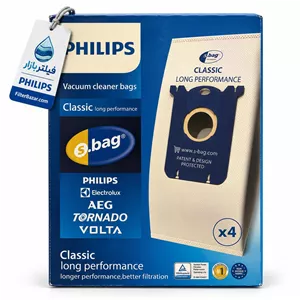 پاکت جاروبرقی S-bag مدل Classic Long Performance بسته 4 عددی مناسب فیلیپس، الکترولوکس و AEG