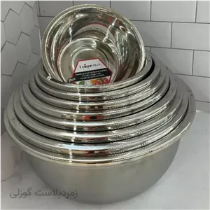 سرویس 11 پارچه لگن استیل ضخیم