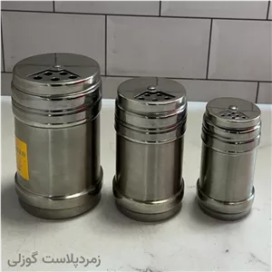 نمکدان و سماق پاش استیل 3تایی