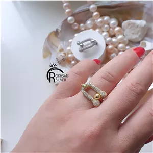 انگشتر زنانه  طرح تیفانی فری سایز  کد RS_704