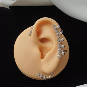 گوشواره ایرکاف مدل مروارید ریز بدون نیاز به سوراخ گوش در فروشگاه زیورآلات رخسار سیلور