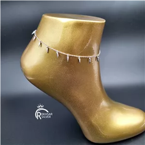 پابند نقره زنانه عیار 925 مدل با آویز مثلث  کد RS_2227 