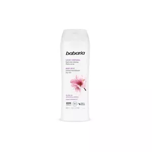 لوسیون ( شیر ) بدن اسپانیایی باباریا Babaria Body Milk Almondras حاوی روغن بادام شیرین مناسب پوست خشک 400 میل