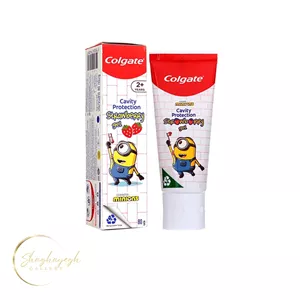خمیردندان ژله ای کودک توت فرنگی کلگیت مینیونز 80 گرم Colgate Minions Strawberry Gel Toothpaste For Kids 80g