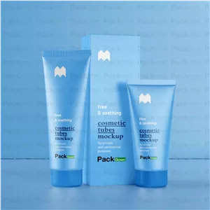 طرح موکاپ جعبه و تیوپ آرایشی
