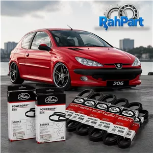 تسمه تایم پژو تیپ ۲ پاور گیتسGates PowerGrip