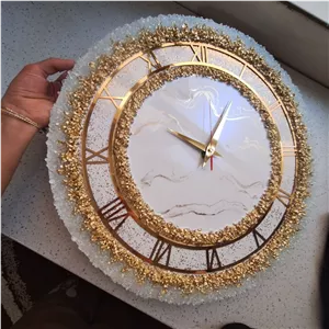 ساعت دیواری رزینی طرح خورشید