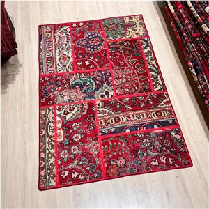 کلاژ فرش دستبافت مدل چهل تکه  کد 1204
