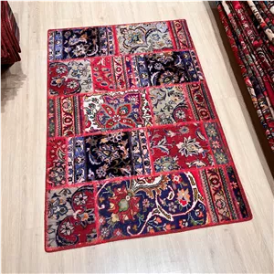کلاژ فرش دستبافت مدل چهل تکه  کد 1159