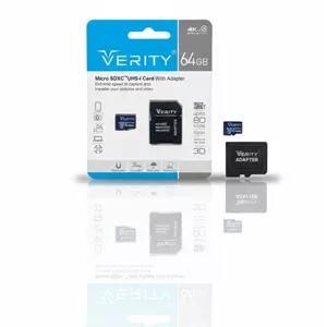 کارت حافظه ۶۴ گیگابایت وریتی مدل Micro SDXC با آداپتور
