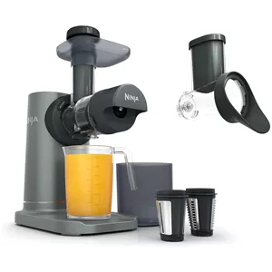 آب‌میوه‌گیری پرس سرد ۳ در ۱ نینجا Ninja hc152 به همراه تیغه‌های اسلایس و رنده‌کن