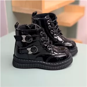 بوت بچگانه ورنی طرح پاپیون نگینی از Kids کد 40901011
