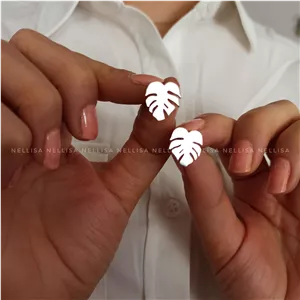 گوشواره نقره برگ انجیری 