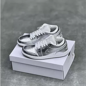 نایک جردن وان نقره ای  Jordan 1 Low WHITE SILVER