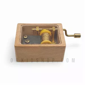 موزیک باکس چوبی موتور طلایی